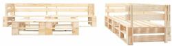 vidaXL Set mobilier de grădină din paleți, 6 piese, natural, lemn FSC (277502)