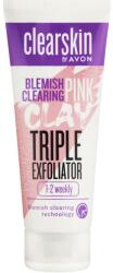 Avon Scrub facial cu argilă roz Pentru pielea cu imperfecțiuni - Avon Clearskin Blemish Clearing Pink Clay Triple Exfoliator 75 ml