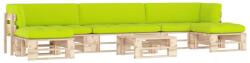vidaXL Set mobilier paleți cu perne, 6 piese, lemn de pin tratat (3066971)