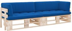 vidaXL Canapea din paleți cu 2 locuri, cu perne, lemn pin tratat (3066682) - comfy