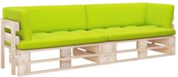 vidaXL Canapea din paleți cu 2 locuri, cu perne, lemn de pin tratat (3066683) - comfy
