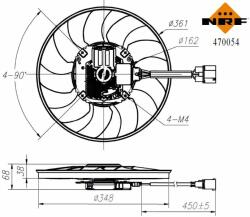 NRF ventilátor, motorhűtés NRF 470054 (470054)
