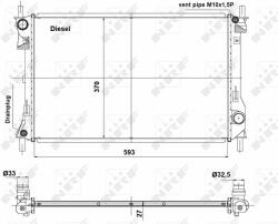 NRF hűtő, motorhűtés NRF 56040 (56040)
