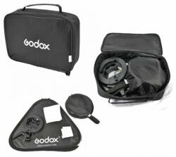 Godox S-típusú 40x40cm-es Softbox és rendszervaku tartó bowens bajonett csatlakozási ponttal méhsejtráccsal + táska (D103022) (D103022)