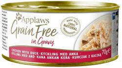 Applaws Cat Tin Grain Free mancare pentru pisici, cu pui si rata in sos 70g