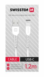 SWISSTEN Cablu Swissten de date USB/USB-C Alb 1, 2 m (8595217478121)