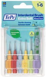 TePe Extra Soft fogköztisztító kefék, kezdőkészlet, 6 féle méret