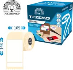Tezeko 105 mm x 148 mm Direkt termál Tekercses etikett címke Fehér ( 250 címke/tekercs ) (T1050014800-003)