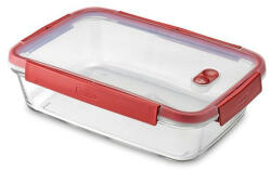 Ételtartó üveg doboz CURVER Smart Cook tégla sütőbe helyezhető 4, 2L piros