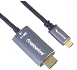 PremiumCord USB 3.0 Type C HDMI 2.0 Átalakító Fekete 1.8m KU31HDMI03 (KU31HDMI03)