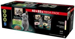 Sheba Kitten Ízválaszték 40x85g-os tasakok szószos darabokban lazaccal, csirkével cicák számára