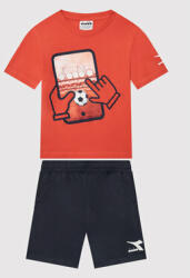 Diadora Set tricou și pantaloni scurți sport Playground 102.178252 Roșu Regular Fit