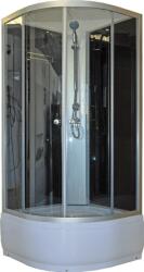 Aqualife Opal 509 mélytálcás zuhanykabin 90x90 cm tető nélkül - 90 x 90 cm fekete üveggel (7874)