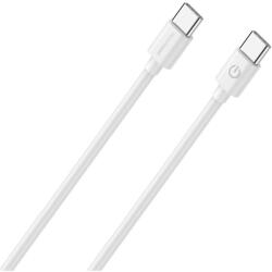 RealPower 404307 USB-C apa - USB-C apa Adat és töltő kábel - Fehér (2m) (404307) (404307)