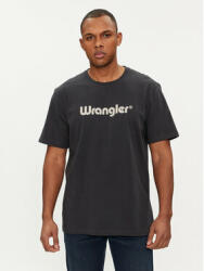 Wrangler Tricou Logo 112350526 Negru Regular Fit