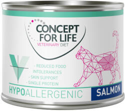 Concept for Life 24x185g Concept for Life Veterinary Diet Hypoallergenic lazac nedves gyógytáp macskáknak