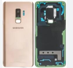 Samsung G965 Galaxy S9 Plus, S9+ akkufedél (hátlap) kamera lencsével és ragasztóval, Arany, Sunrise Gold (service pack, GH82-15652E)
