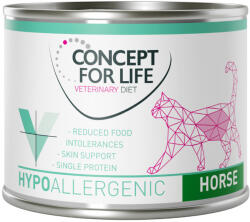 Concept for Life 24x200g Concept for Life Veterinary Diet nedves macskatáp- Hypoallergenic ló