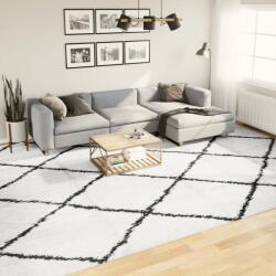 vidaXL krém és fekete hosszú szálú bozontos modern szőnyeg 300x400 cm (375374) - pepita