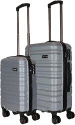 HaChi Orlando ezüst 4 kerekű 2 részes bőrönd szett (Orlando-S-M-ezust)