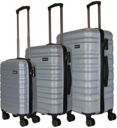 HaChi Orlando ezüst 4 kerekű 3 részes bőrönd szett (Orlando-szett-ezust)