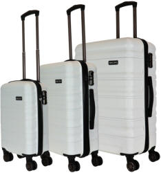 HaChi Orlando fehér 4 kerekű 3 részes bőrönd szett (Orlando-szett-feher)