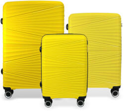 Gravitt sárga színű, keményfalú bőröndszett (Z-PP08-YELLOW-SET)