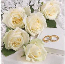  Szalvéta 33x33cm 20db/csomag White Wedding, Fehér esküvő (AMB.13314260)
