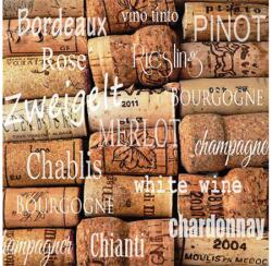 Szalvéta 33x33cm 20db/csomag Wine Corks, Boros dugó (AMB.13309020)