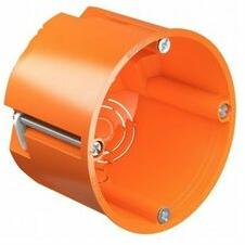 KAISER Gipszkarton szerelvénydoboz 1-es kerek 68mm-átmérő MÉLY műanyag narancs csavarral O-range KAISER - 9064-32 (9064-32)