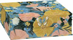 BSB Punch Studio ajándékdoboz, felnyitható, strassz, színes virágos (18x14x7 cm) (50472)