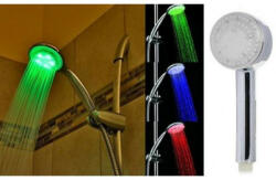  3 színben világító LED zuhanyfej - pixato