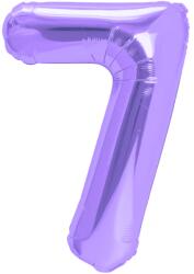 PartyPal 7. szám, fólia lufi, 100 cm, lila