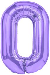 PartyPal 0. szám, fólia lufi, 100 cm, lila