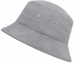 Myrtle Beach Pamut kalap MB012 - Szürke / világos rózsaszín | L/XL (MB012-147317)