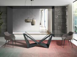 AC MIGUEL design étkezőasztal - 240cm - fekete (AC-1128)