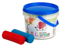 ICO Gyurma Ico Süni színes műanyag vödörben 8 színű 700 g - papir-bolt