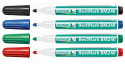 Stanger Táblamarker Stanger BM240 kerek 1-3 mm 4 db-os klt (321002) - papir-bolt