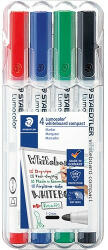 STAEDTLER Táblamarker Staedtler Lumocolor Compact kerek 4 db-os klt. (piros, kék, zöld, fekete) (341 WP4) - papir-bolt