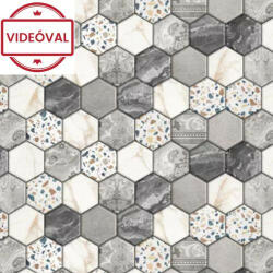 Gekkofix/Venilia Hexatiles hatszög mozaik csempe mintás öntapadós fólia 55846