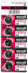 Maxell CR2016 Lítium Gombelem 5db/csomag (76903CM) - bolt