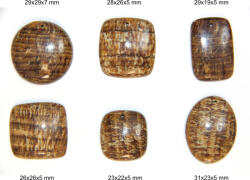 Cabochon din Aragonit Natural cu Gaura - Rotund - Dreptunghi - Oval - 23-31x19-29x5-7 mm - 1 Buc