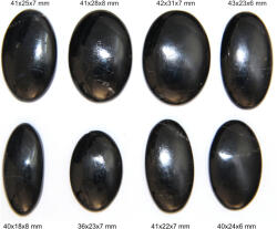 Cabochon din Turmalina Neagra - Oval - 26-38 x 14-25 x 6-8 mm - 1 Buc