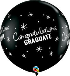  3 feet 91cm latex ballagási léggömb, Congratulations Graduate (LUFI713137)
