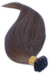 HairExtensionShop Keratinos I-TIP Emberi Póthaj Mikró Gyűrűzéshez Aranybarna 40cm (Szín #10) (RIT4010)