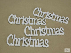Christmas felirat fehér 15cm 4db/csomag (KB-4325)