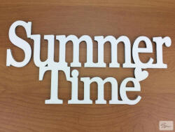 Fa - "Summer Time" felirat koszorúra fehér 10x20cm (KB-59461FEH)