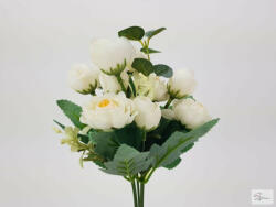  Angol rózsa csokor fehér (KB-7427FEH)