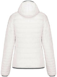 Kariban kapucnis bélelt meleg és ultrakönnyű Női kabát KA6111, White-L