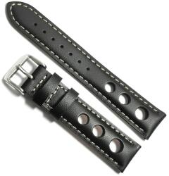  Curea Ceas din Piele Naturală Maro Deschis - Eleganță Clasică și Cusătură Crem Contrastantă (WZ5431)